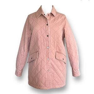 Joie mauve quilted snap closure barn coat SZ XS Farmcore equestrian